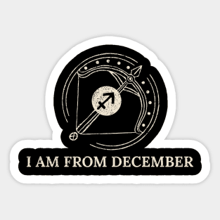 Born in December – Sagittarius Zodiac Design Sticker